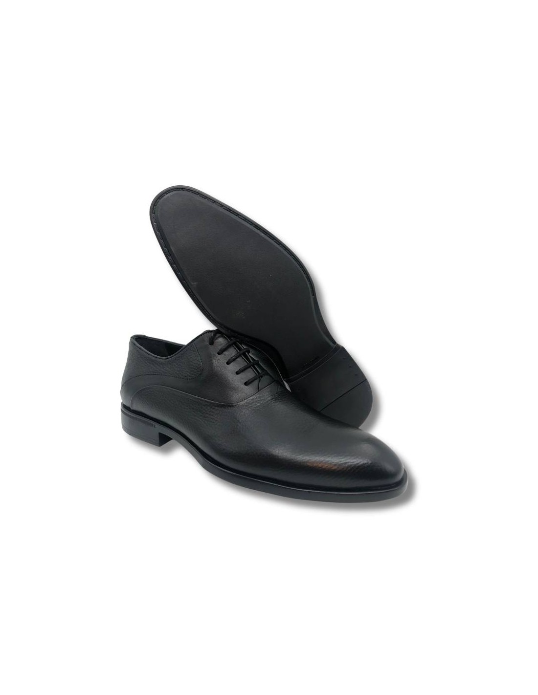 ortiz & reed Oxford de piel con cordón color negro Tienda de fábrica