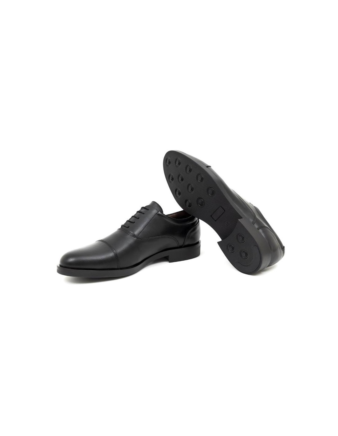 ortiz & reed Oxford de piel con costura color negro BAMIRO-NEGRO Precios de Black Friday