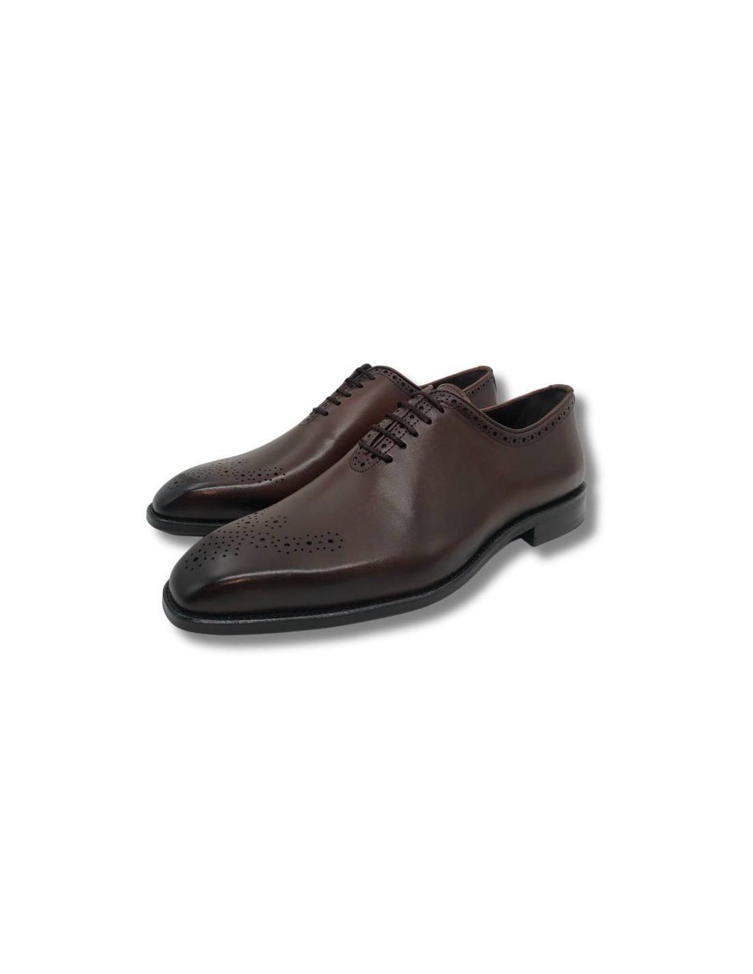 ortiz & reed Oxford de piel con picado maría color cuero Libre de impuestos