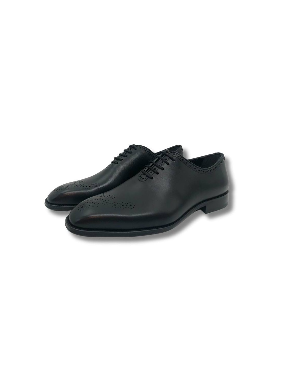 ortiz & reed Oxford de piel con picado maría color negro Descuentos del mes