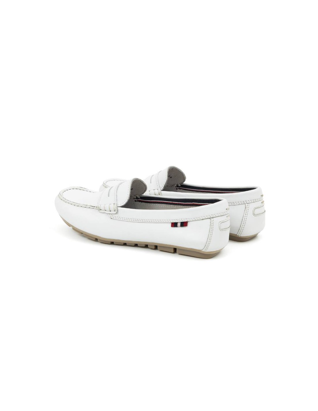 ortiz & reed Mocasines de mujer de piel con antifaz color blanco W-CELLY-WHITE Rebajas online