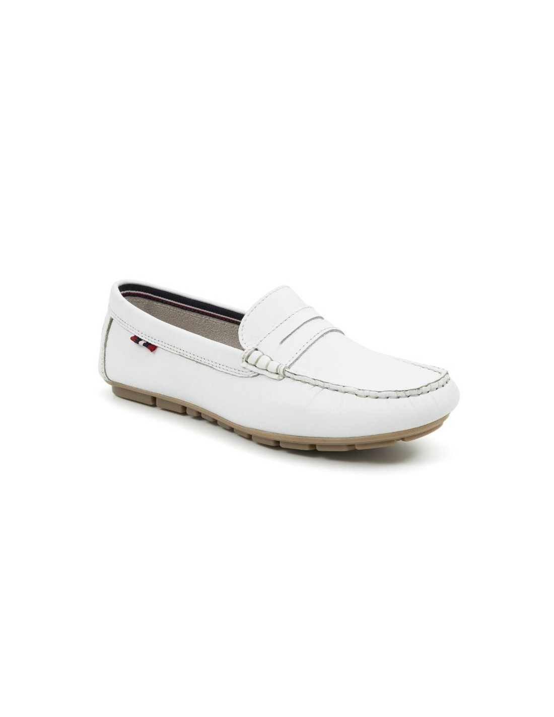 ortiz & reed Mocasines de mujer de piel con antifaz color blanco W-CELLY-WHITE Rebajas online