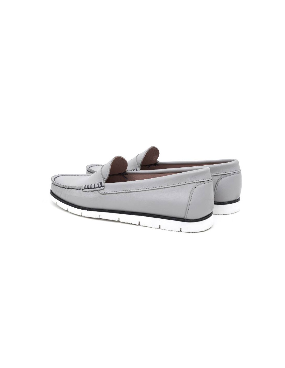 ortiz & reed Mocasines de mujer de piel con antifaz color gris W-CRINA-PERLA Envío gratis