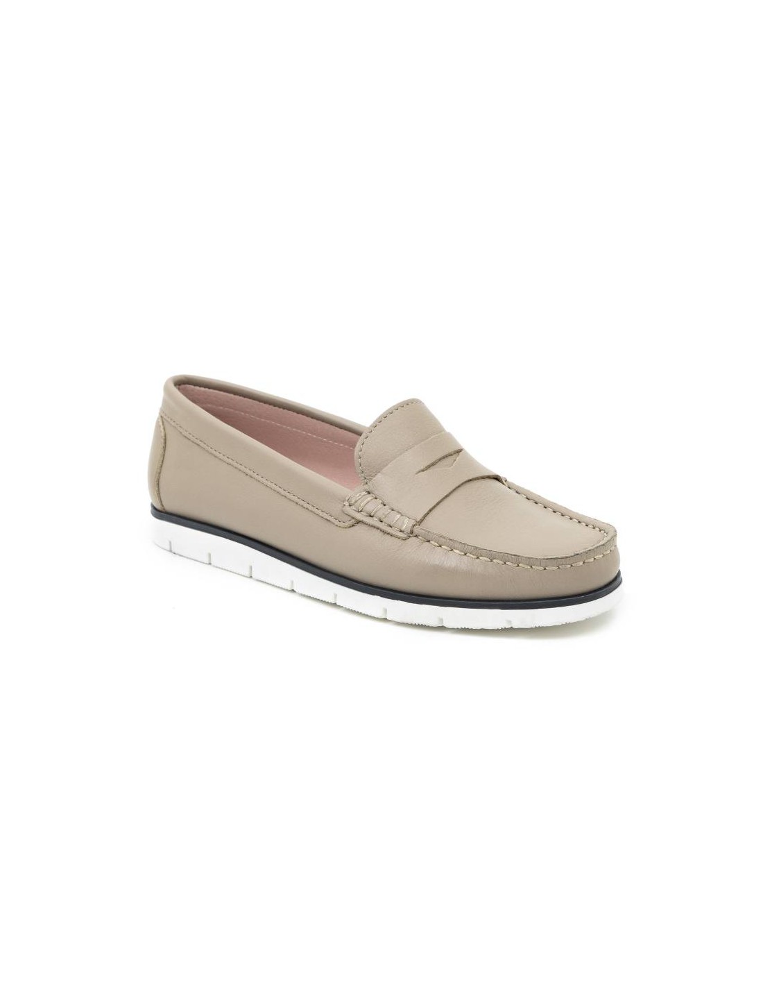 ortiz & reed Mocasines de mujer de piel con antifaz color otros W-CRINA-CREMA Oferta especial