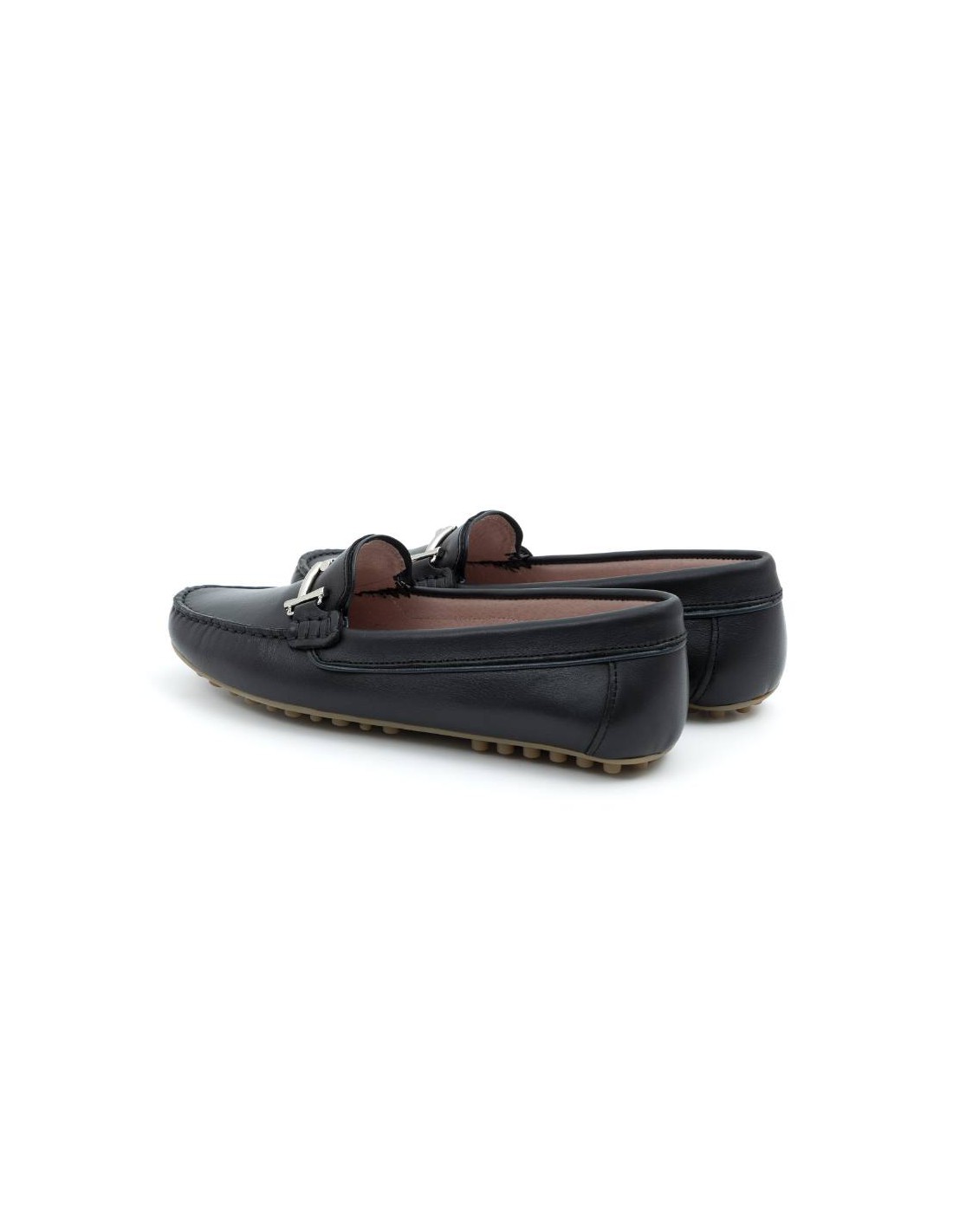 ortiz & reed Mocasines de mujer de piel con hebilla color azul W-SARENOR-NEGRO Envío gratis