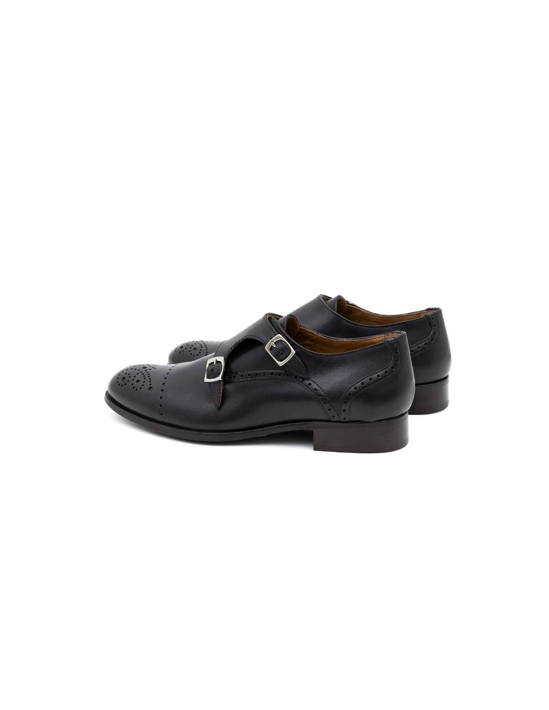ortiz & reed Zapato de Vestir de charol con dos hebillas color negro W-FLORELI-NEGRO Promoción por tiempo limitado