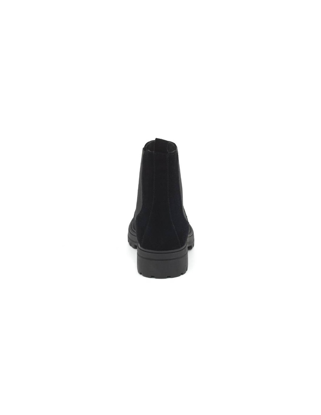 ortiz & reed Botínes Chelsea de ante con elástico lateral color negro SALMOR-NEGRO Última moda