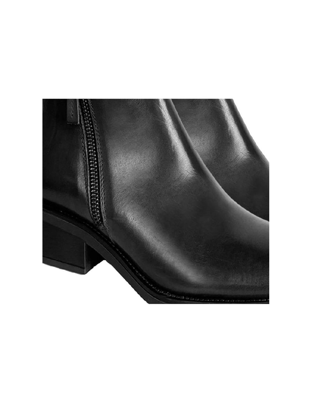 ortiz & reed Botines de mujer de piel liso color negro W-NARITOR-BLACK Outlet