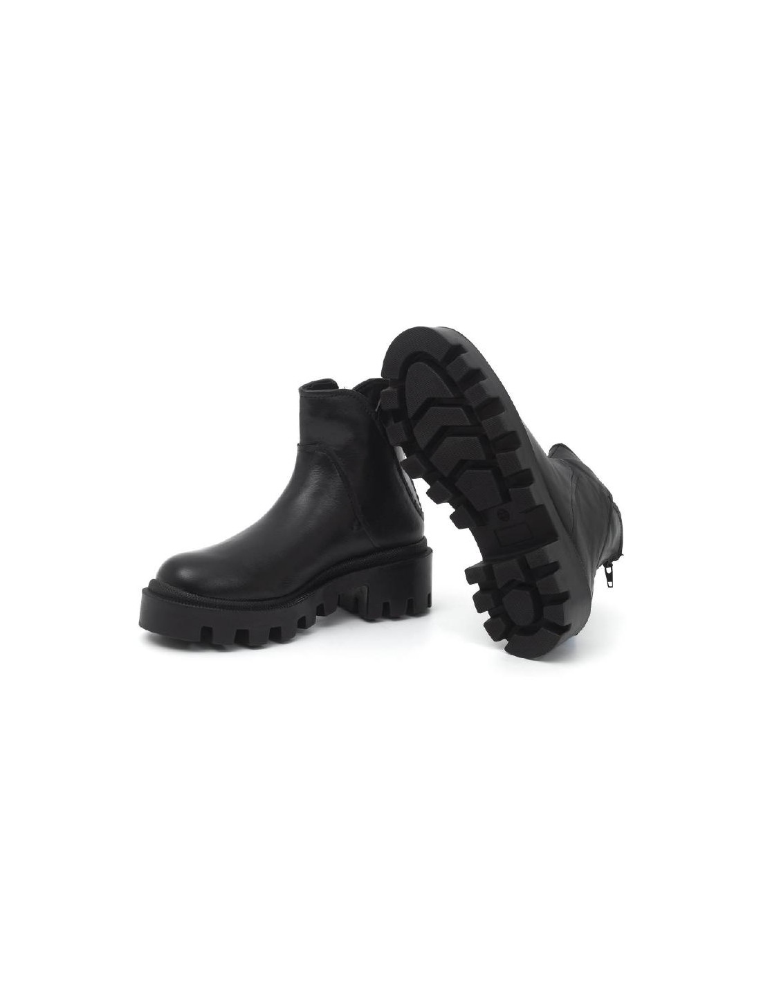 ortiz & reed Botines de mujer de piel liso color negro W-NEPOR-BLACK Outlet online