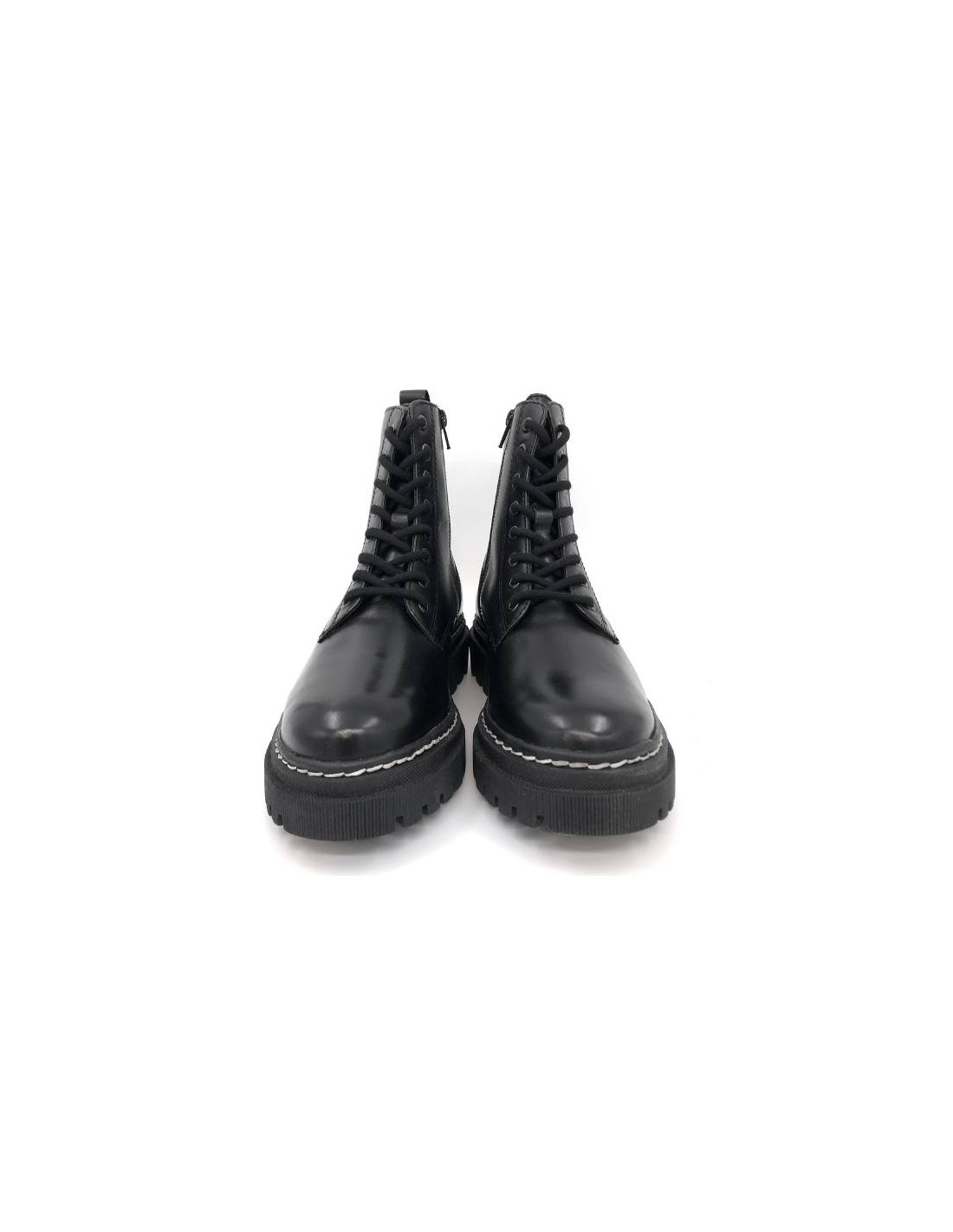 ortiz & reed Botines de mujer de piel liso color negro W-PARROR-NEGRO Ofertas