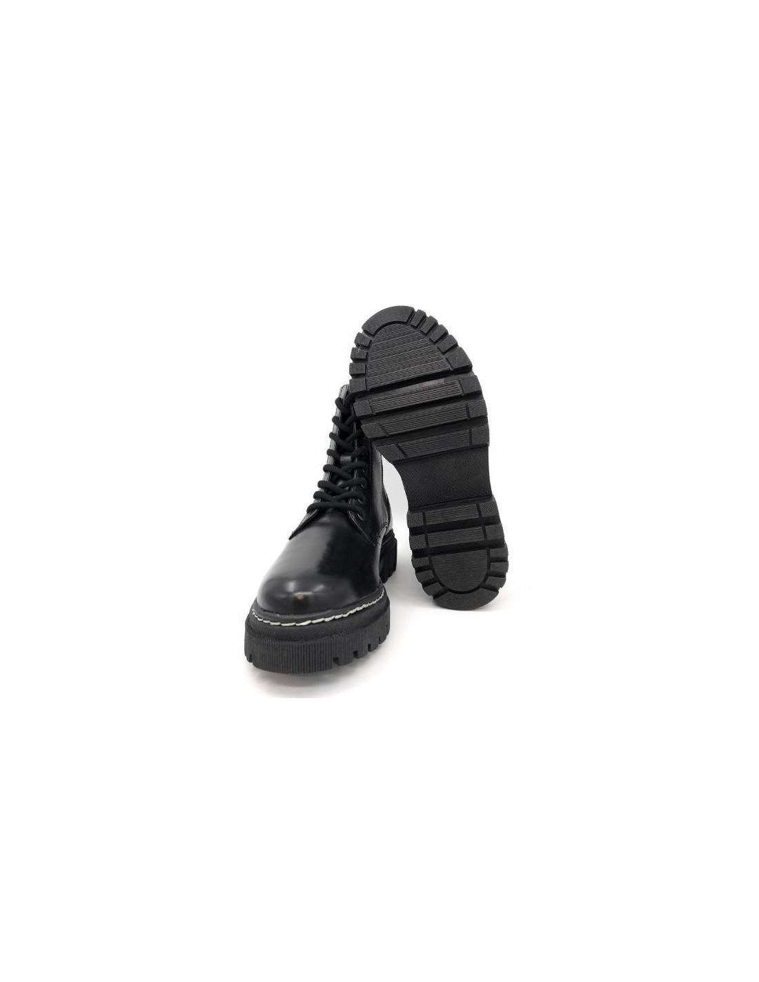 ortiz & reed Botines de mujer de piel liso color negro W-PARROR-NEGRO Ofertas