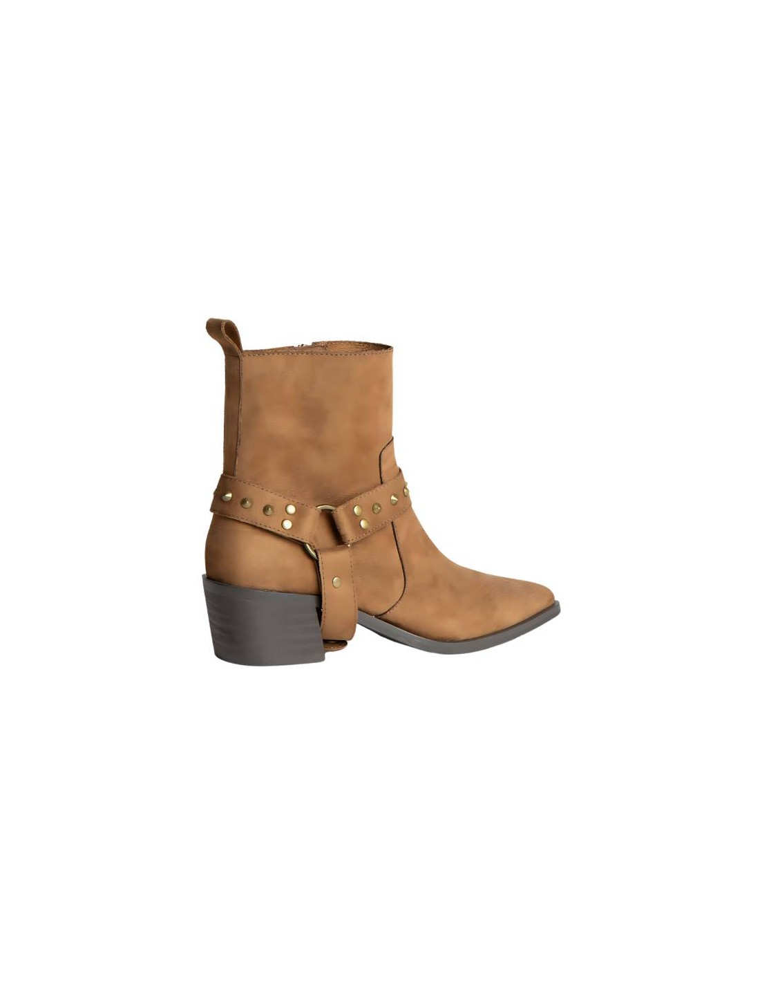 ortiz & reed Botines de mujer de terciopelo con aplique metálico color beige W-CHIAROR-BEIGE Rebajas baratas