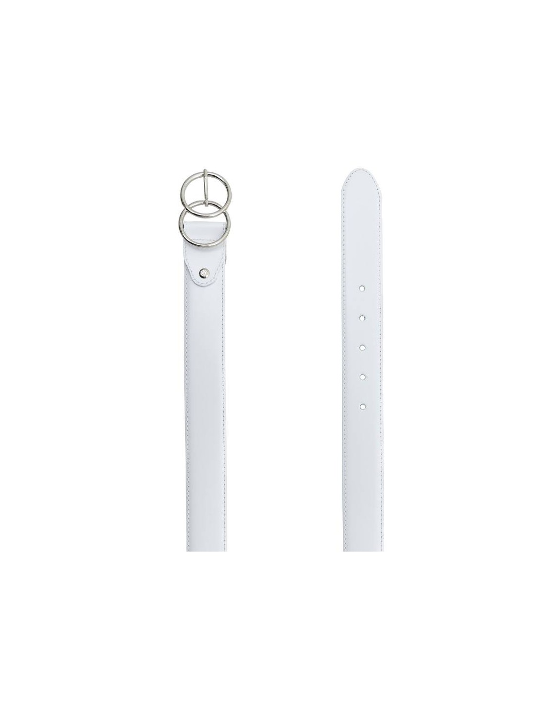 ortiz & reed Cinturón de mujer de piel acabado plano color blanco WB-SIKKY-BLANCO Oferta especial