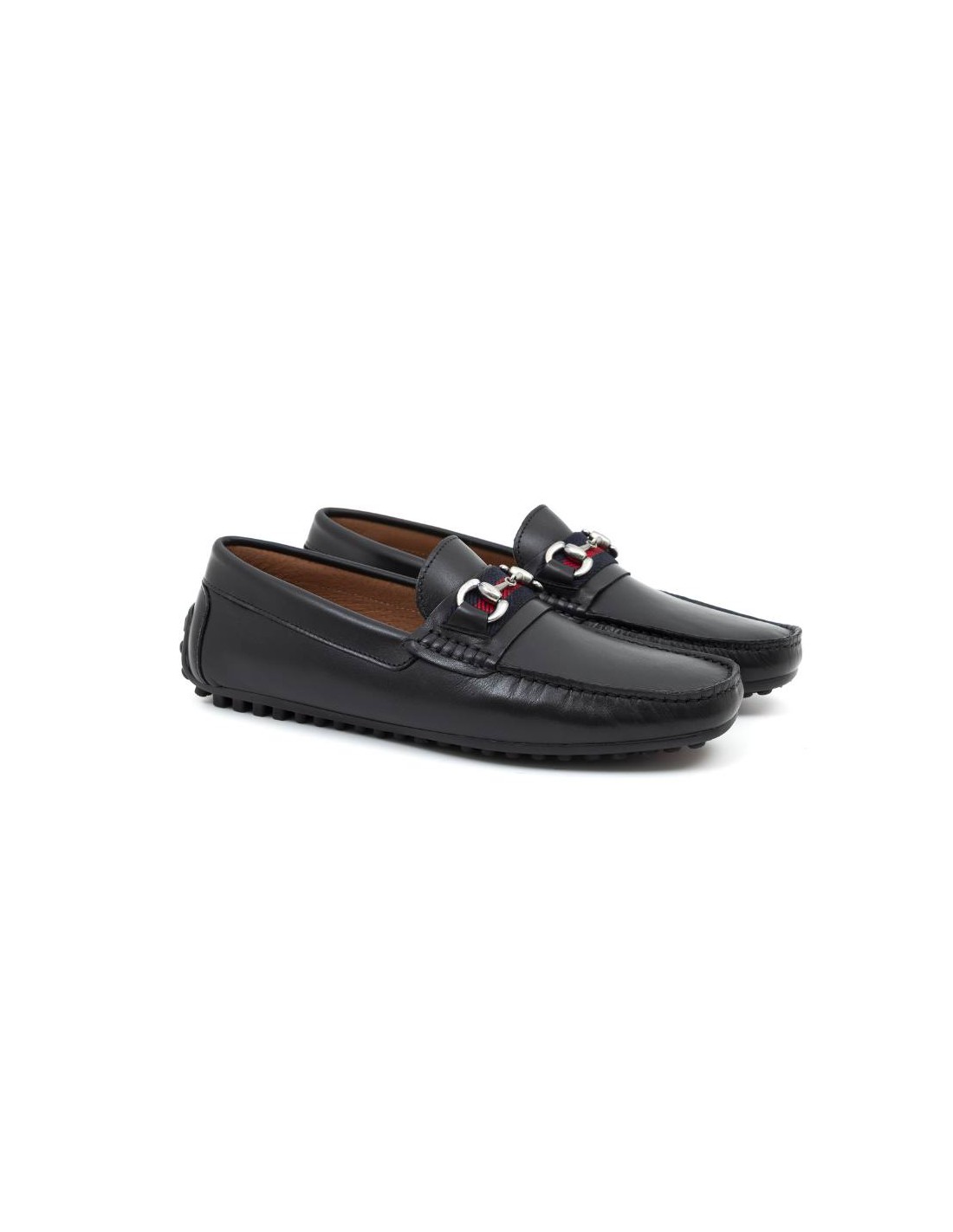 ortiz & reed Mocasín de piel con hebilla color negro BELIPO-NEGRO