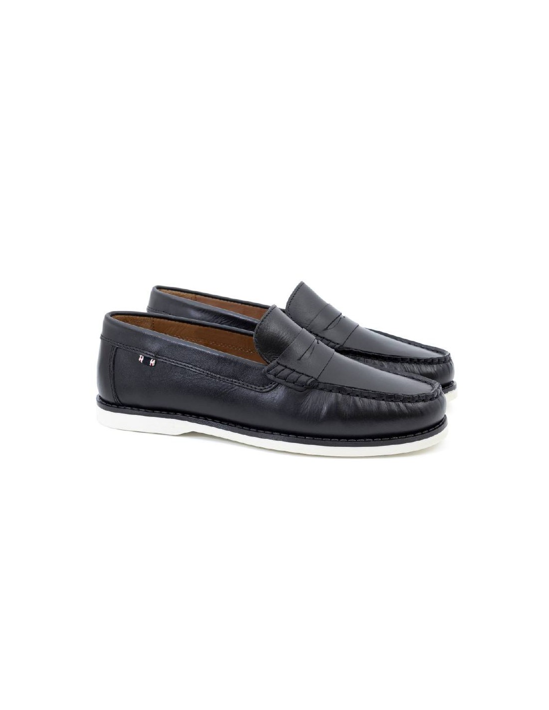 ortiz & reed Náutico de piel con antifaz color negro CRALLY-BLACK