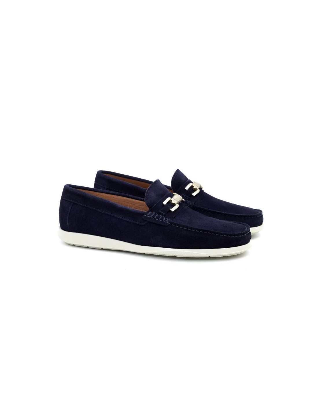 ortiz & reed Náutico de piel con aplique metálico color azul SENTO-NAVY