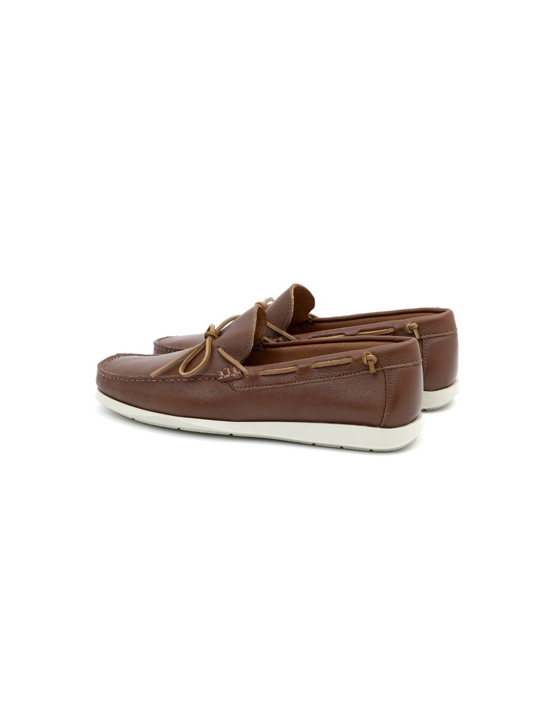 ortiz & reed Náutico de piel con aplique metálico color cuero NALANOR-CUERO Precio de fábrica