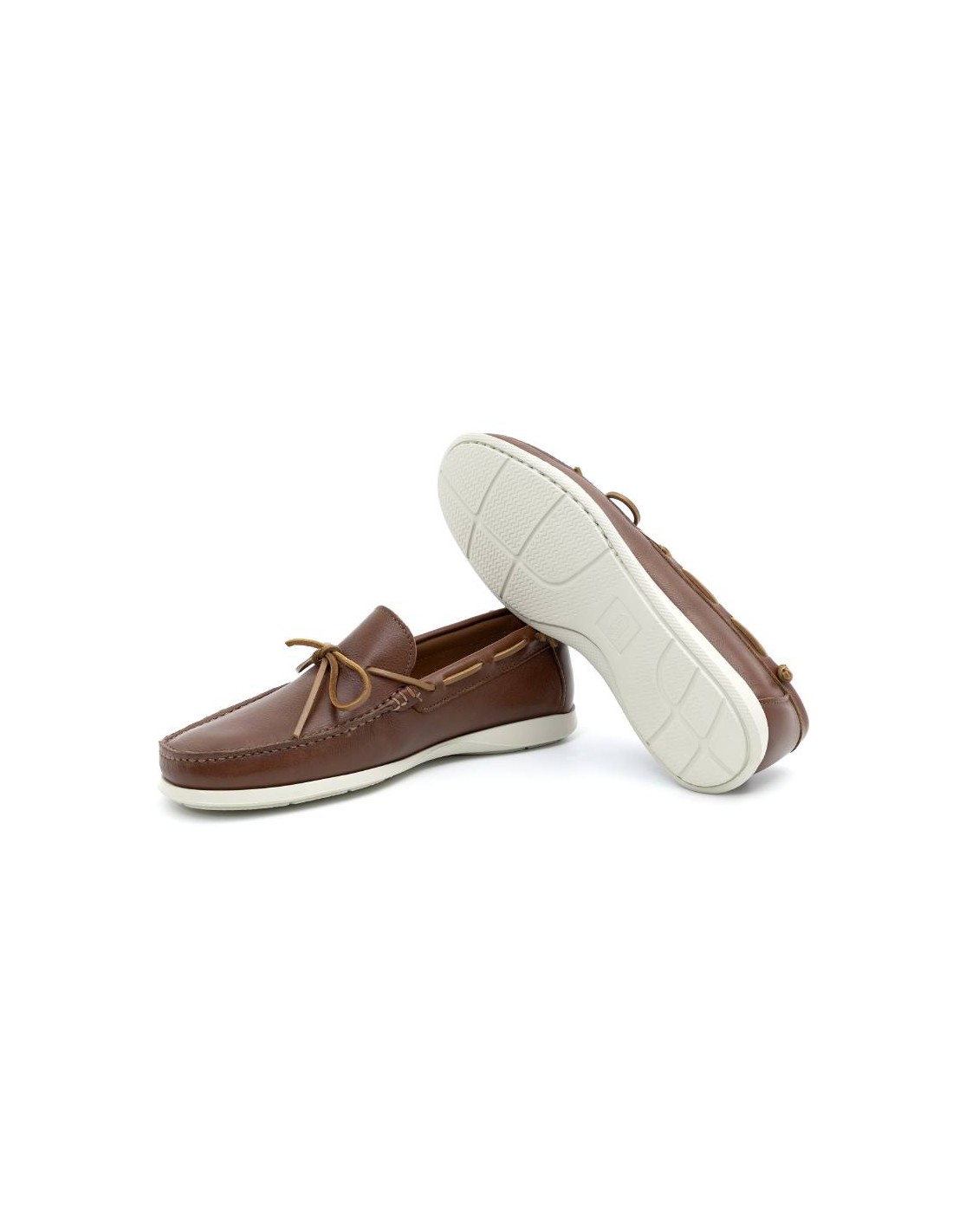 ortiz & reed Náutico de piel con aplique metálico color cuero NALANOR-CUERO Precio de fábrica