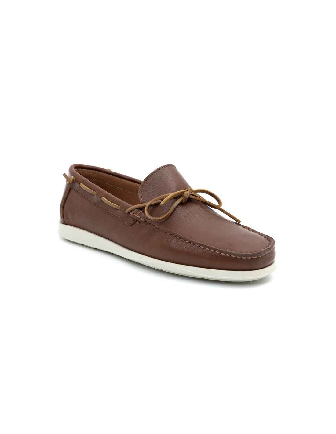 ortiz & reed Náutico de piel con aplique metálico color cuero NALANOR-CUERO Precio de fábrica