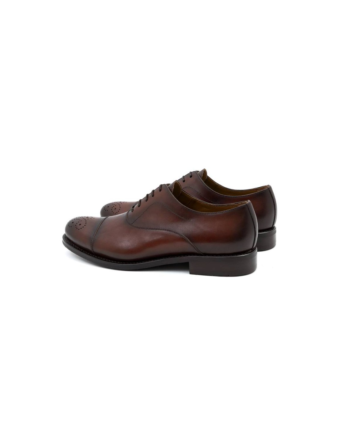 ortiz & reed Oxford de piel acabado a mano color cuero GRAFMEN-CUERO Liquidación