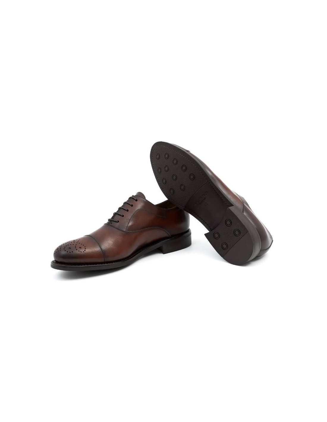 ortiz & reed Oxford de piel acabado a mano color cuero GRAFMEN-CUERO Liquidación