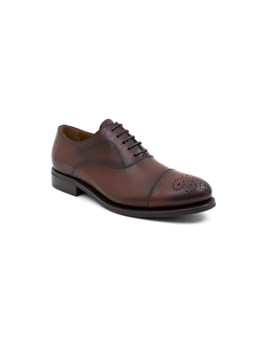 ortiz & reed Oxford de piel acabado a mano color cuero GRAFMEN-CUERO Liquidación