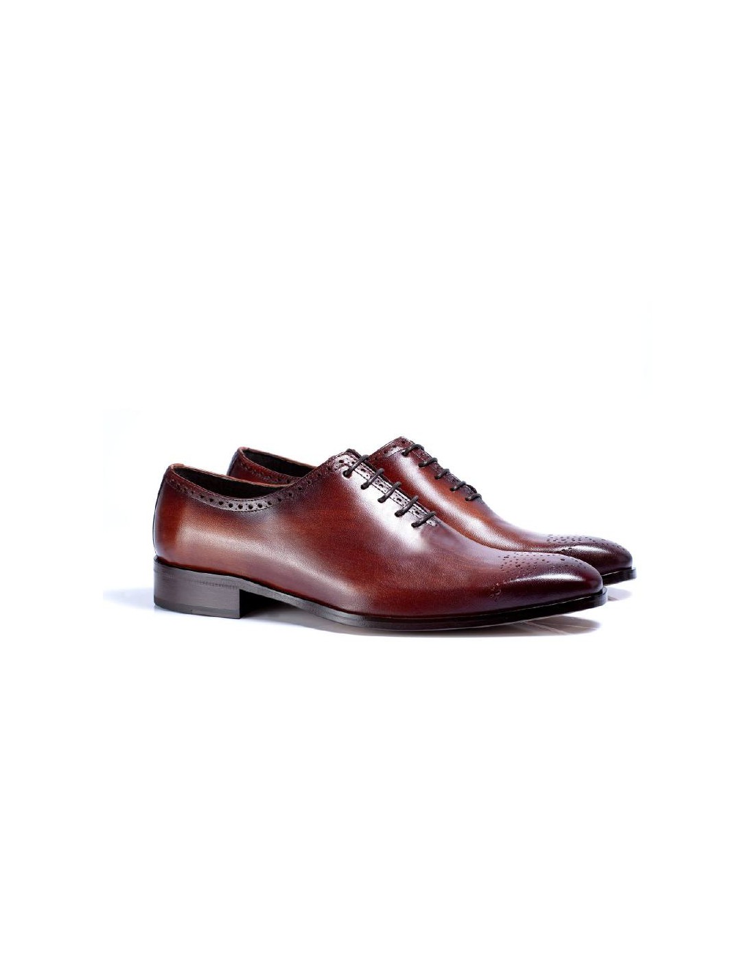 ortiz & reed Oxford de piel acabado a mano color cuero TUNISIA-CUERO