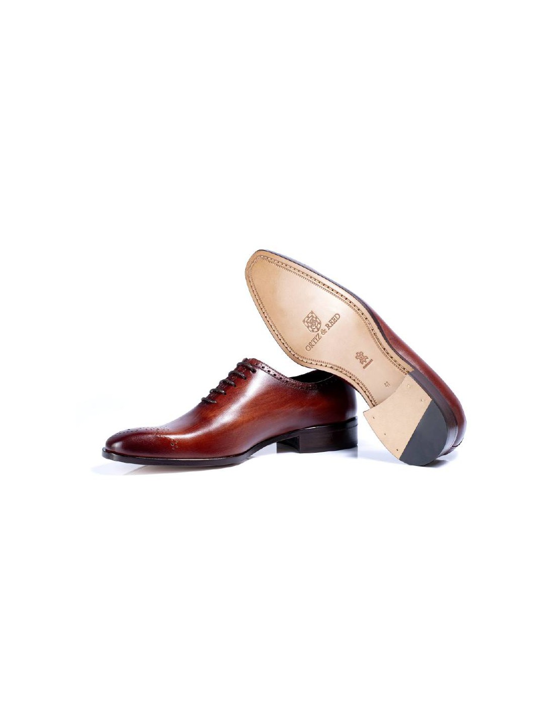 ortiz & reed Oxford de piel acabado a mano color cuero TUNISIA-CUERO Envío internacional gratuito