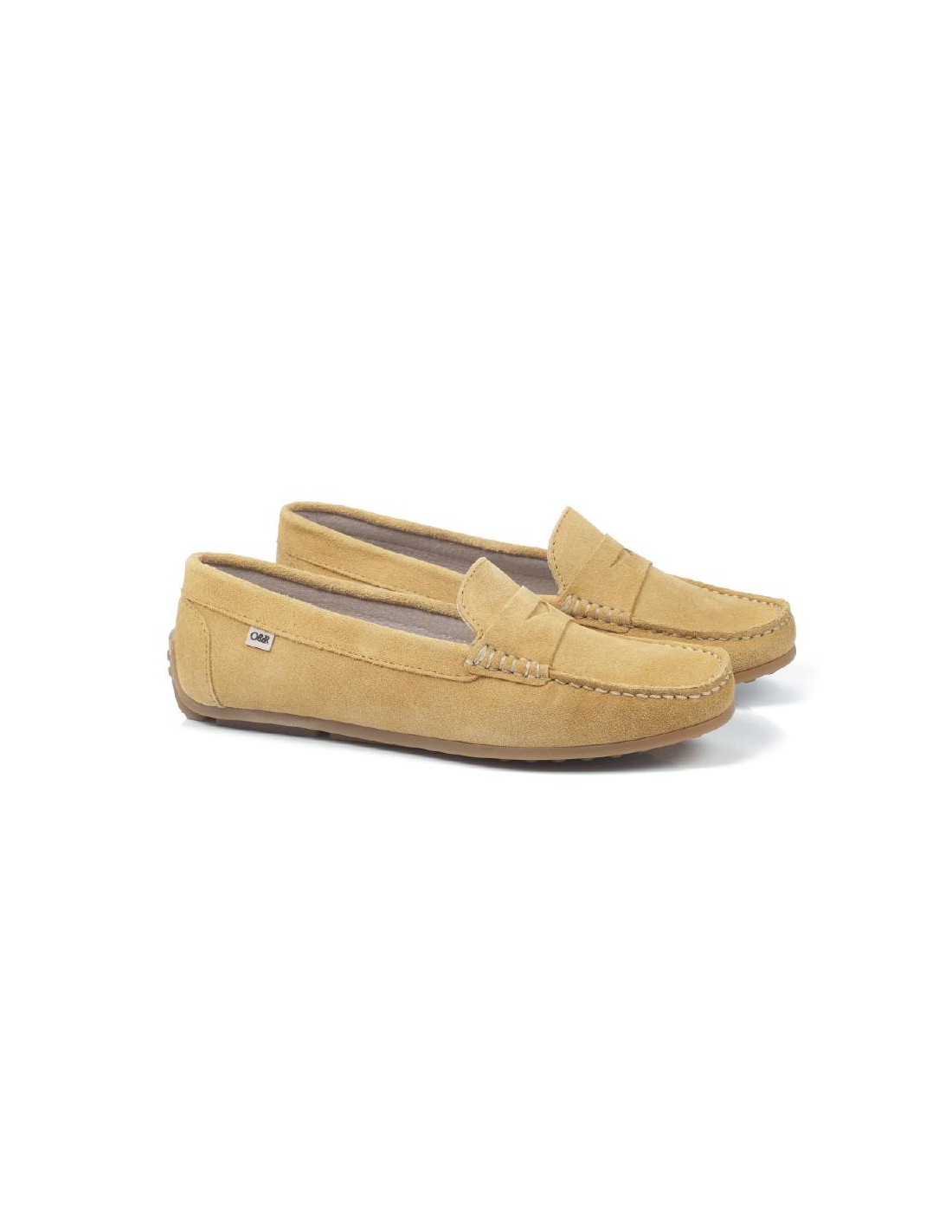 ortiz & reed Mocasines de mujer de ante con antifaz color marrón W-SAVELOR-MIEL