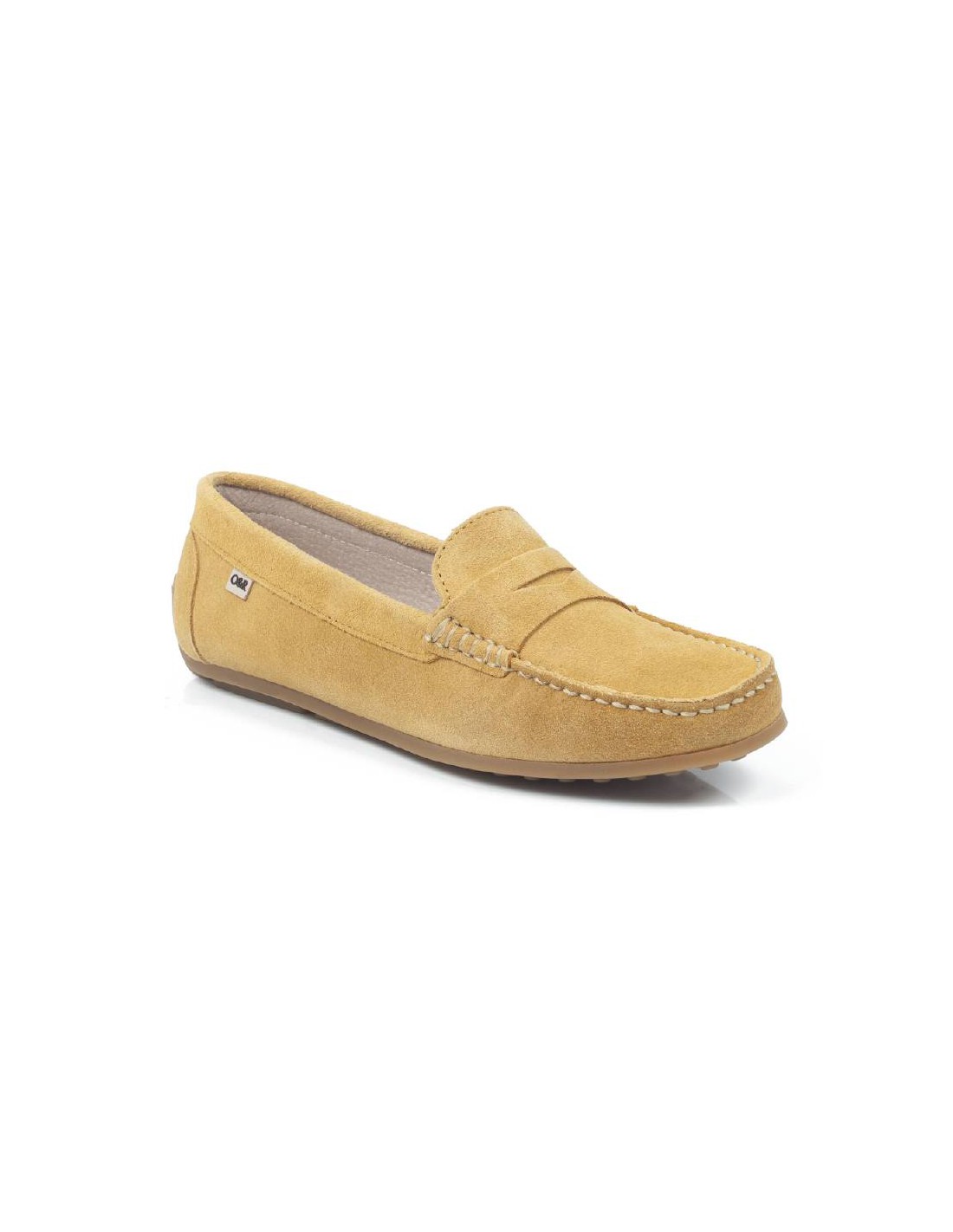 ortiz & reed Mocasines de mujer de ante con antifaz color marrón W-SAVELOR-MIEL Ahorra y exporta