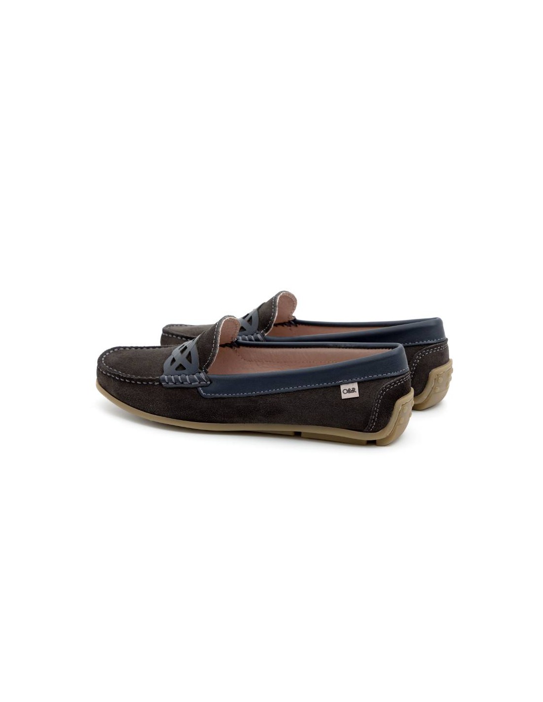 ortiz & reed Mocasines de mujer de ante con antifaz color marrón W-SENDRY-BROWN Precios de Black Friday