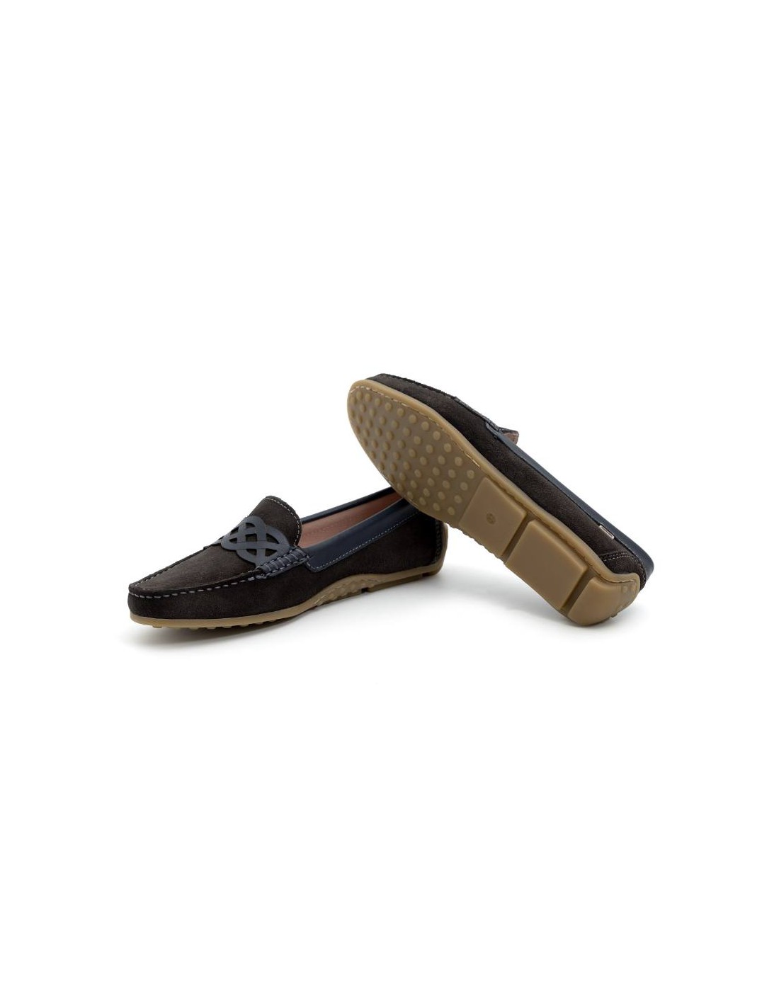 ortiz & reed Mocasines de mujer de ante con antifaz color marrón W-SENDRY-BROWN Precios de Black Friday