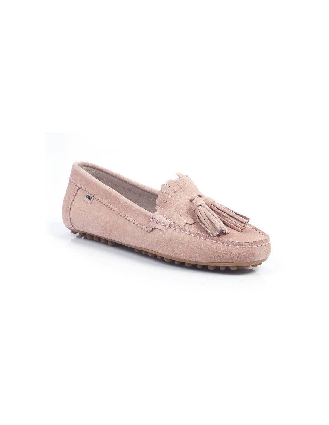 ortiz & reed Mocasines de mujer de ante con borlas color rosa W-SICASA-ROSA