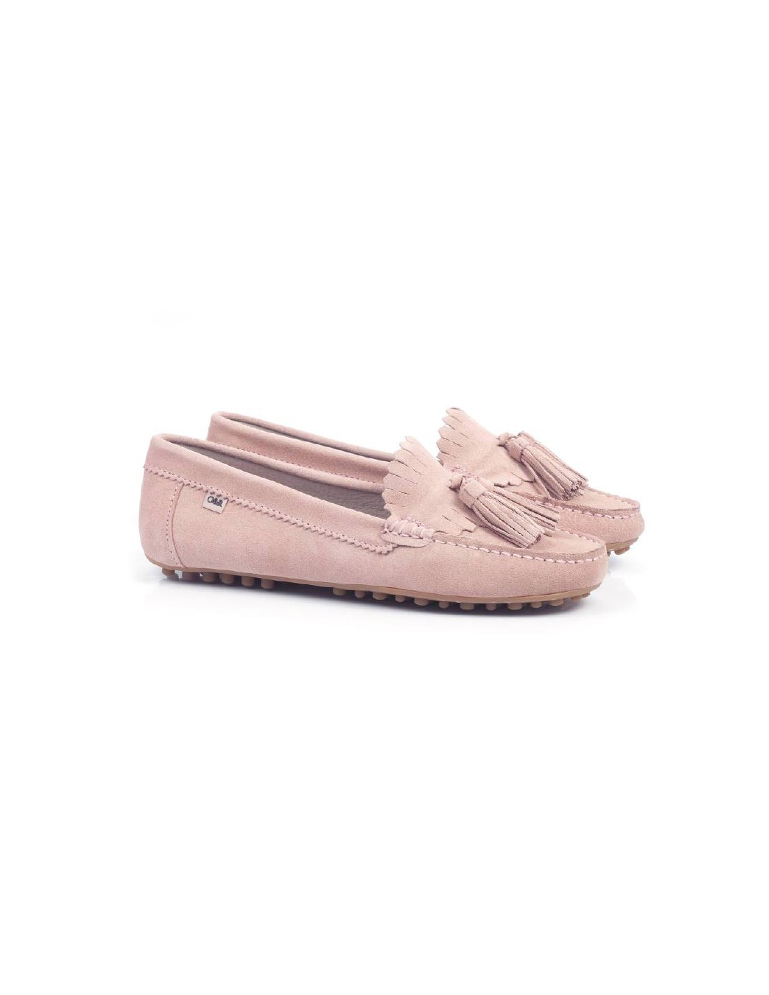 ortiz & reed Mocasines de mujer de ante con borlas color rosa W-SICASA-ROSA Última moda