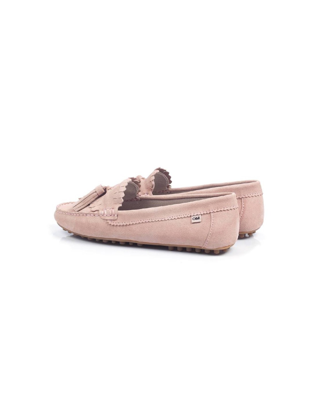 ortiz & reed Mocasines de mujer de ante con borlas color rosa W-SICASA-ROSA Última moda