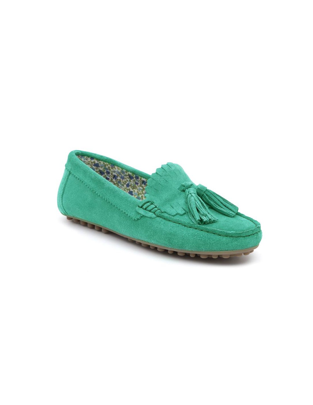 ortiz & reed Mocasines de mujer de ante con borlas color verde W-SELTOR-MENTA Descuento por venta flash