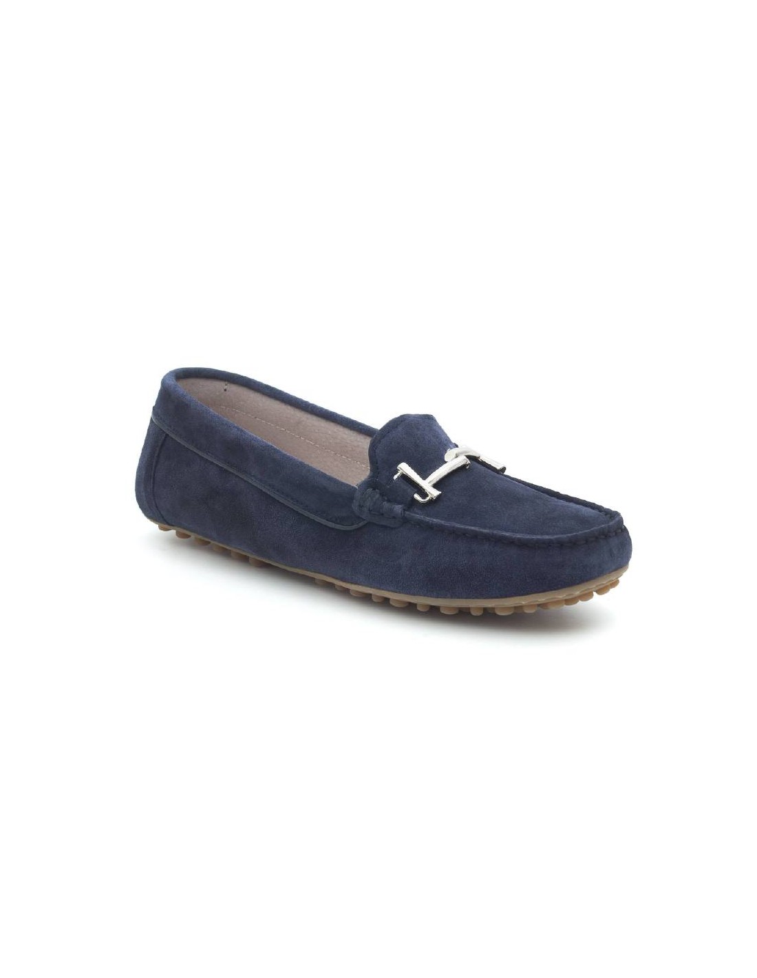 ortiz & reed Mocasines de mujer de ante con cordón de piel color azul W-SERINA-AZUL-300 Ofertas especiales