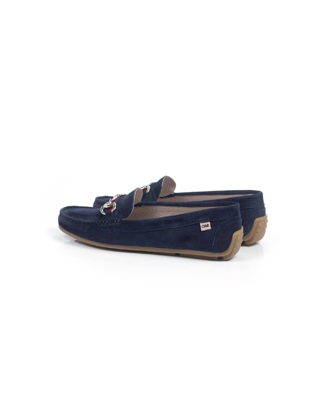 ortiz & reed Mocasines de mujer de ante con hebilla color azul W-SICHAROR-AZUL En línea