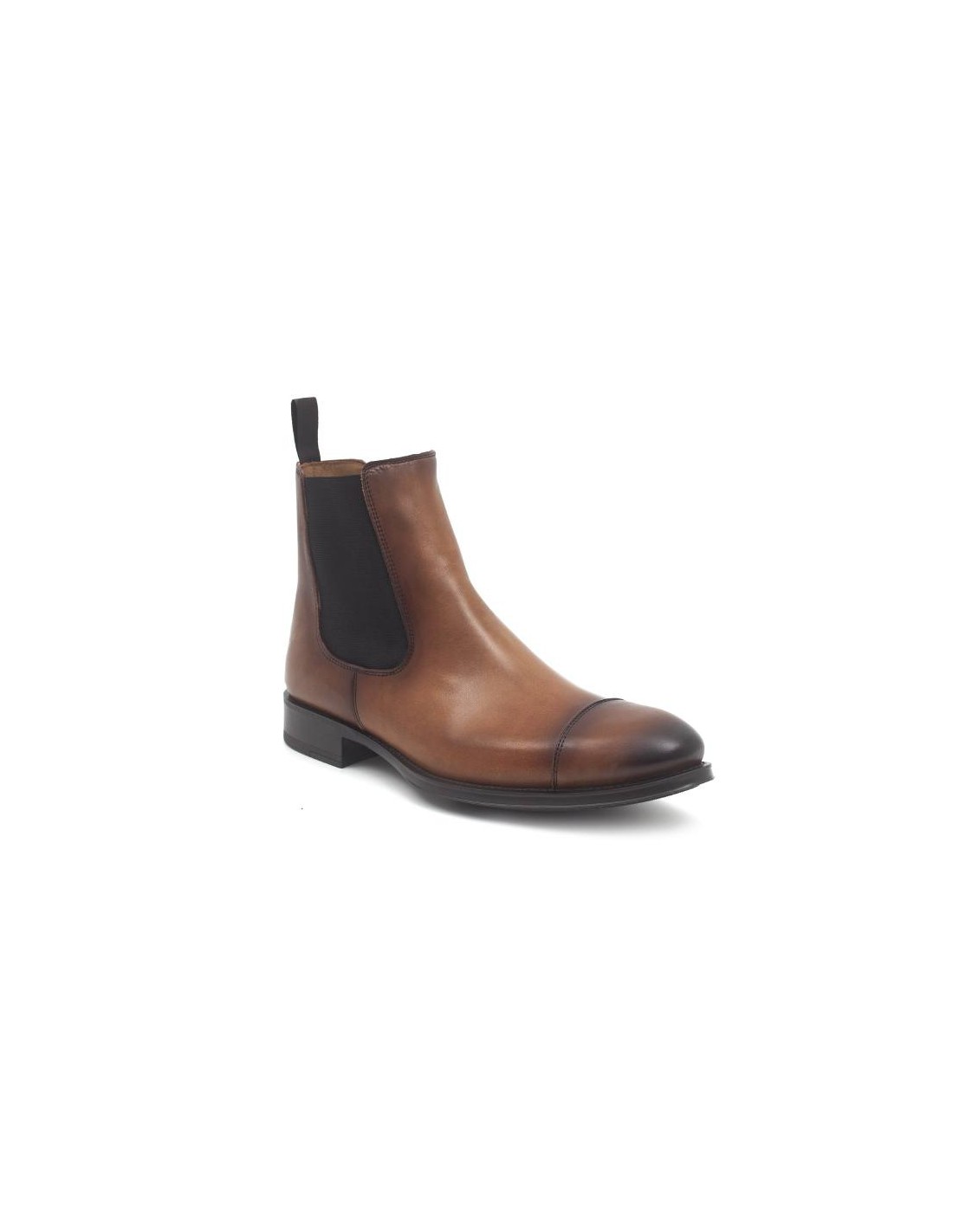 ortiz & reed Botínes Chelsea de piel con elástico lateral color cuero MONTRELO-CAMEL Rebajas