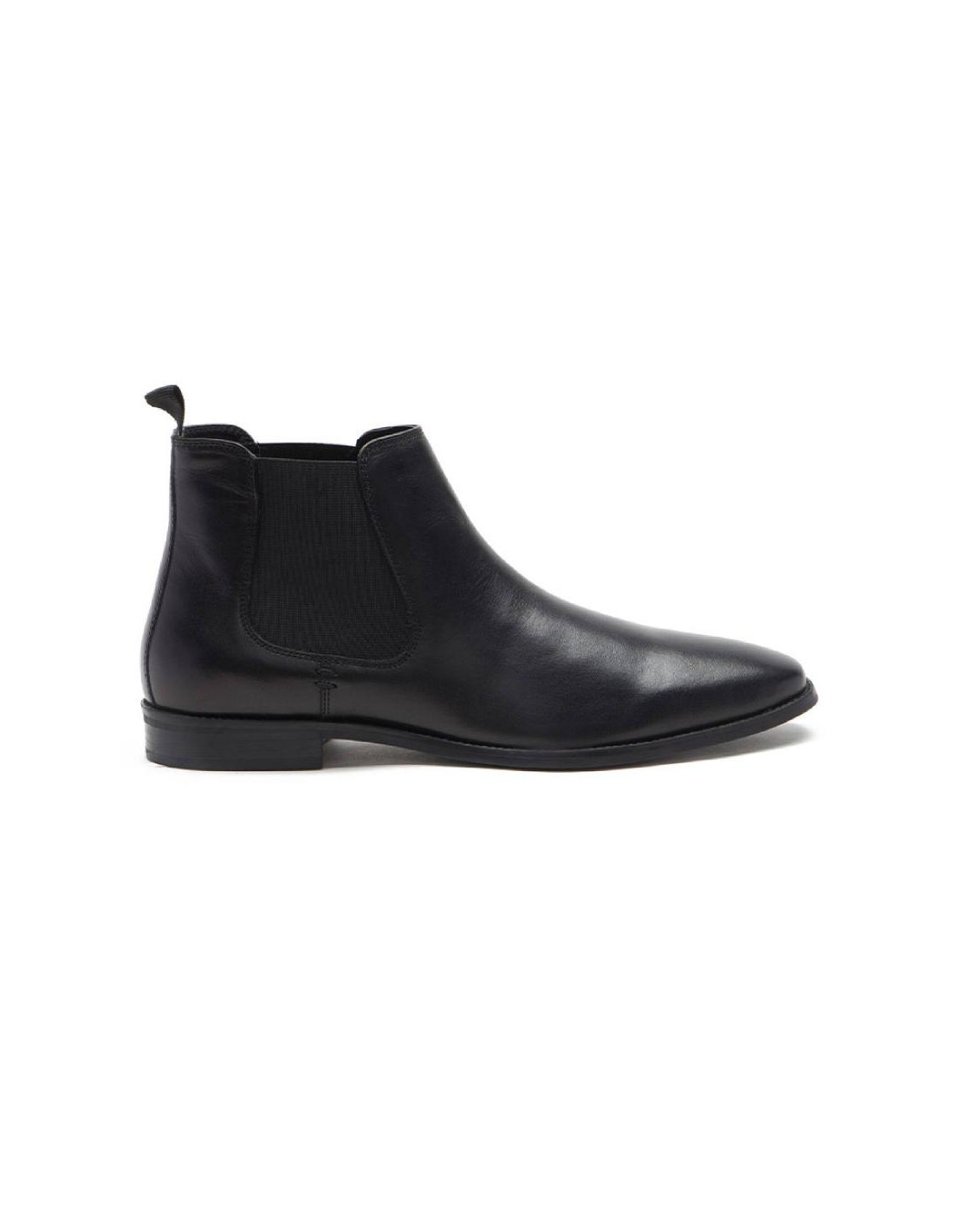 ortiz & reed Botínes Chelsea de piel con elástico lateral color marrón TALOR-BLACK En oferta