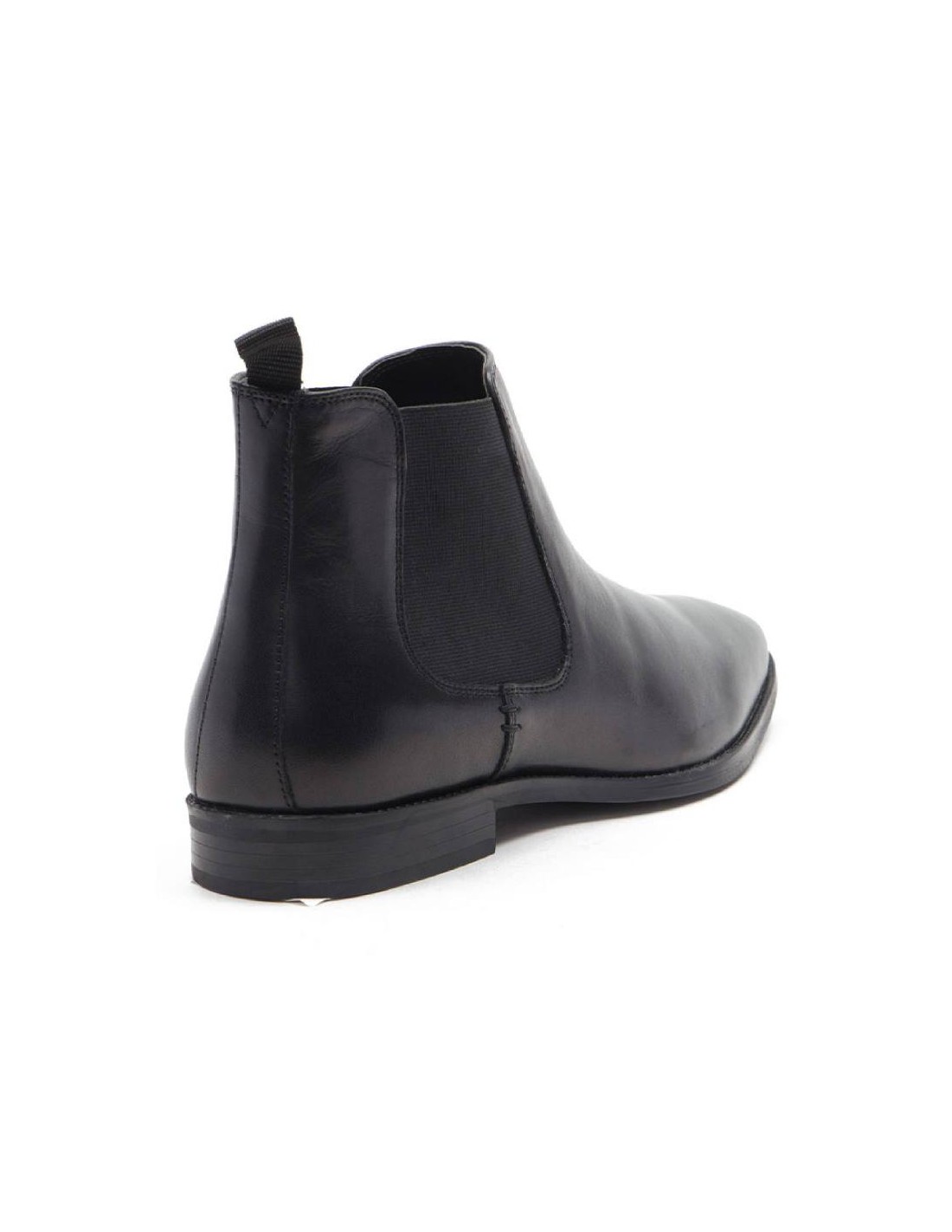 ortiz & reed Botínes Chelsea de piel con elástico lateral color marrón TALOR-BLACK En oferta