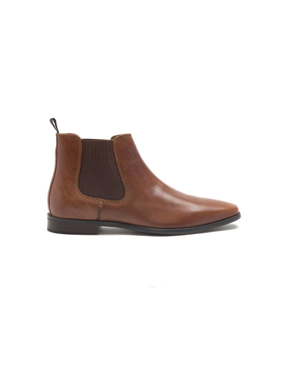 ortiz & reed Botínes Chelsea de piel con elástico lateral color marrón TALOR-TABACO Gran oferta