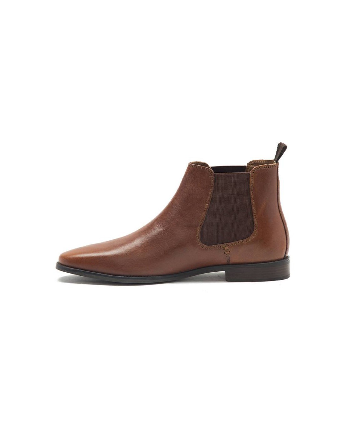 ortiz & reed Botínes Chelsea de piel con elástico lateral color marrón TALOR-TABACO Gran oferta