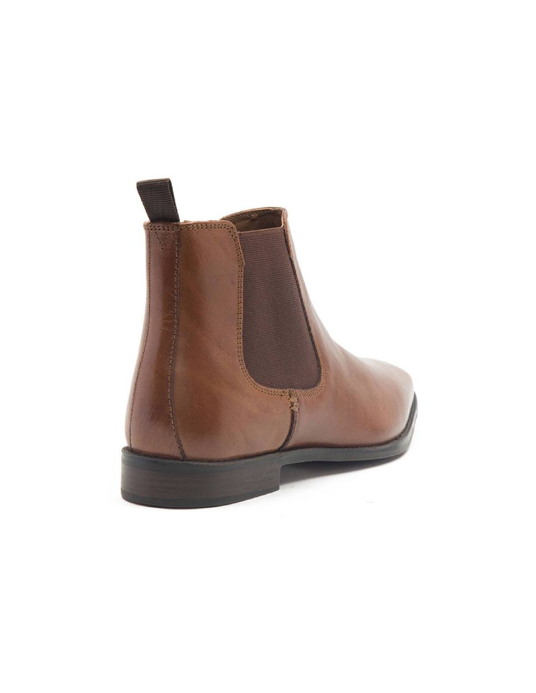 ortiz & reed Botínes Chelsea de piel con elástico lateral color marrón TALOR-TABACO Gran oferta