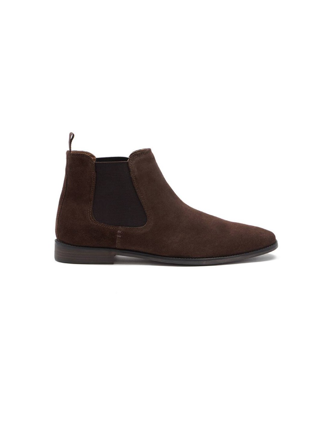 ortiz & reed Botínes Chelsea de piel con elástico lateral color marrón TASOR-BROWN Rebajas baratas