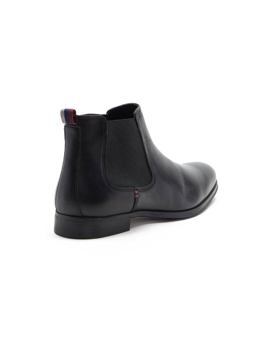 ortiz & reed Botínes Chelsea de piel con elástico lateral color negro TROKOR-BLACK Tienda