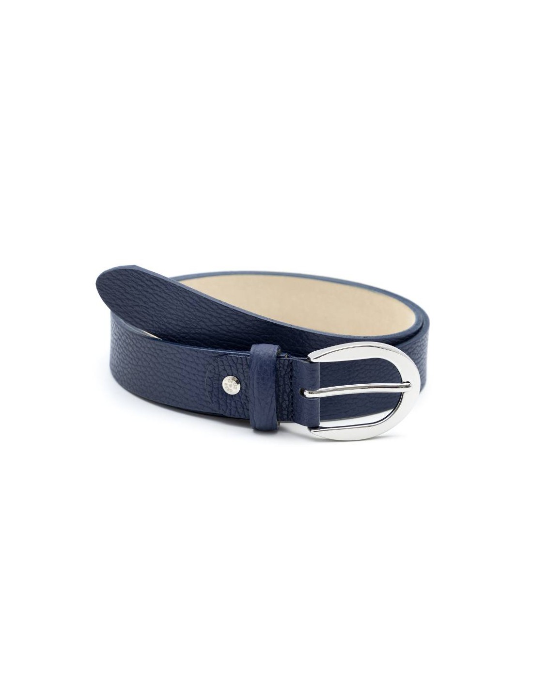 ortiz & reed Cinturón de mujer de piel con pasador de piel color azul WB-NAPP-JEANS