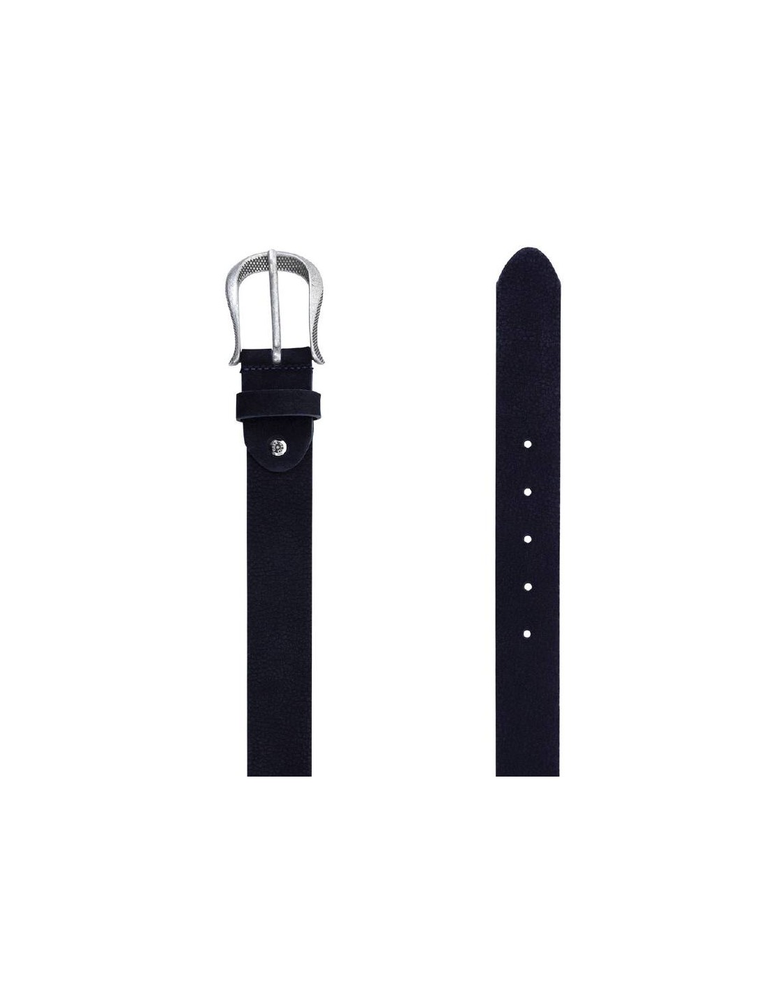 ortiz & reed Cinturón de mujer de piel con pasador de piel color azul WB-NORSE-NAVY Oferta especial de fábrica