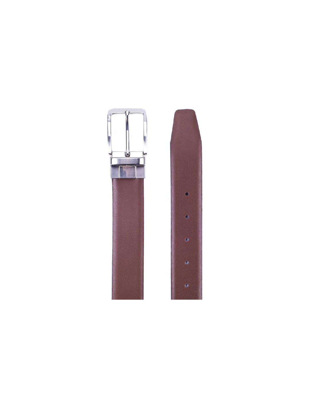ortiz & reed Cinturón de piel reversible color cuero B-MINIREV35-NEGRO-CUERO Ahorra y exporta