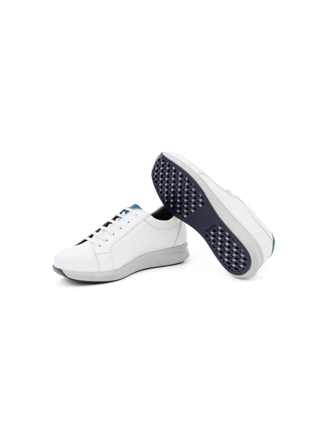 ortiz & reed Deportivo de mujer de piel liso color blanco W-LOREED-BLANCO-AQUA En oferta